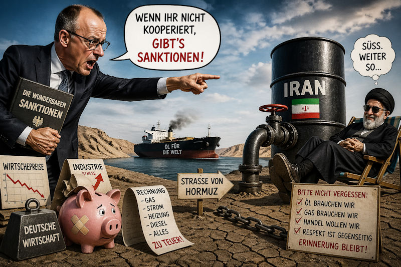 🇩🇪 🇷🇺 Außenpolitik wie im Impro-Theater: „Und jetzt alle zusammen: Sanktionen!“