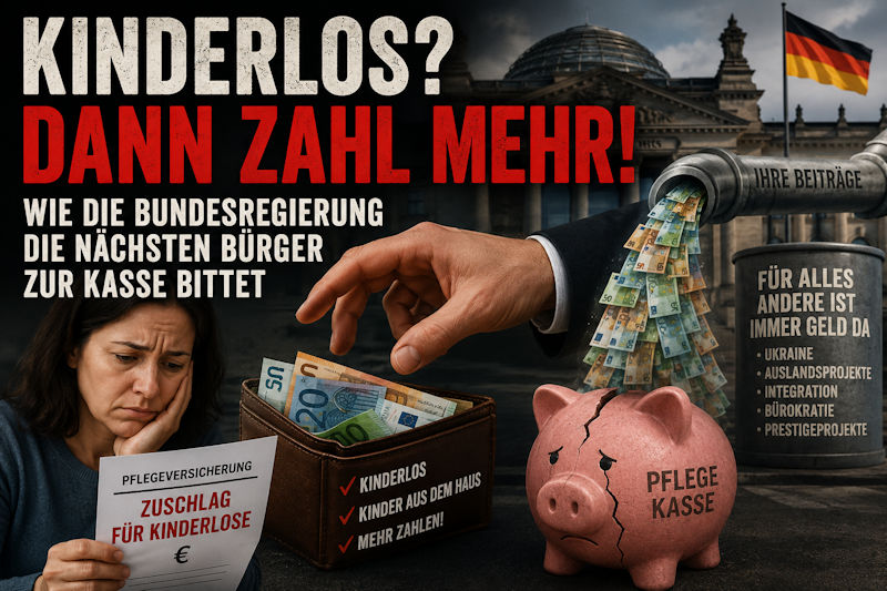 „Kinderlos? Dann zahl mehr!“ – Wie die Bundesregierung die nächsten Bürger zur Kasse bittet