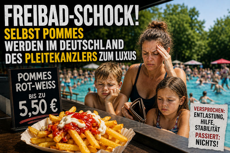 Sommer der Abzocke: Freibad-Pommes als Symbol eines abstürzenden Landes