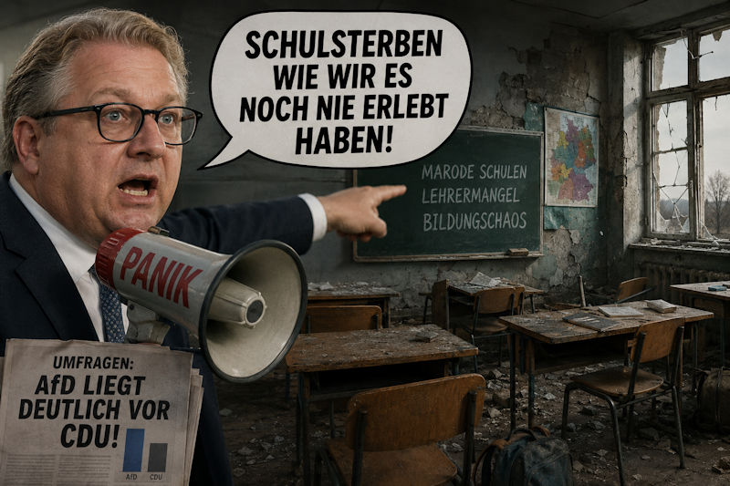 Panikmodus statt Politik: Wenn der CDU plötzlich die Schulen „sterben“