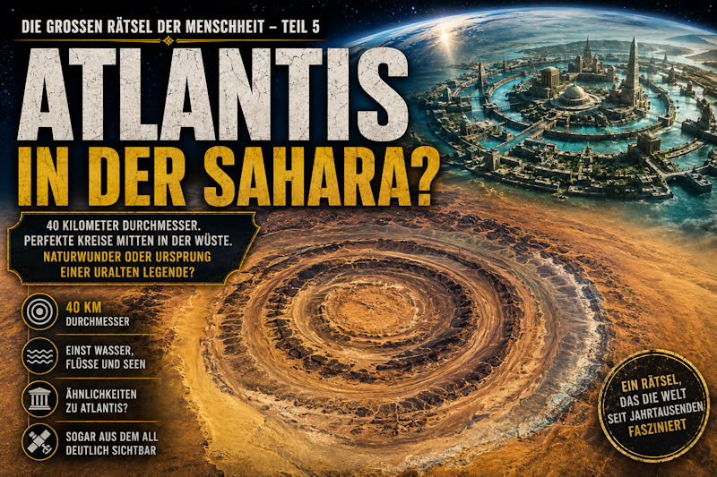 Die großen Rätsel der Menschheit (Teil 5)Das Auge der Sahara – War hier einst Atlantis?