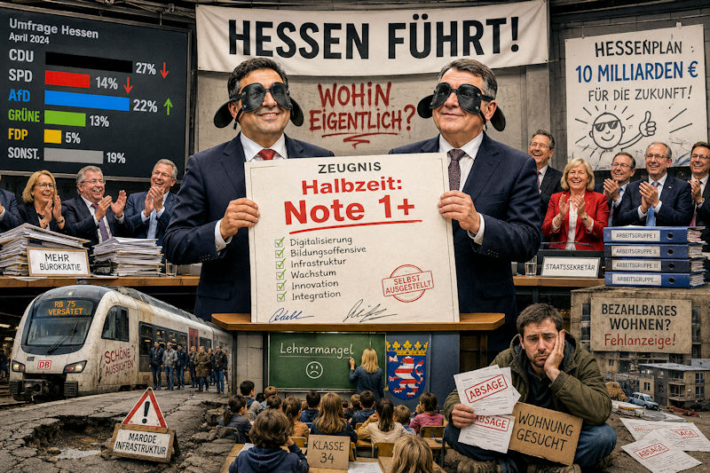 Halbzeit. Hessen führt. Wohin eigentlich?