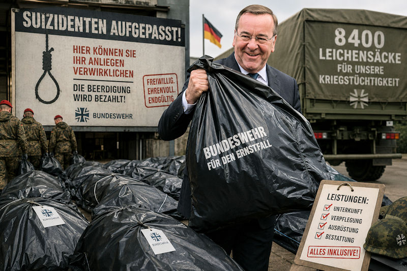 8400 Leichensäcke. Endlich Planungssicherheit.