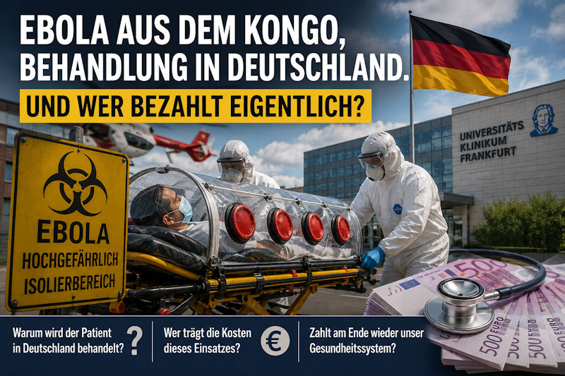 Ebola aus dem Kongo, Behandlung in Deutschland. Und wer bezahlt eigentlich?