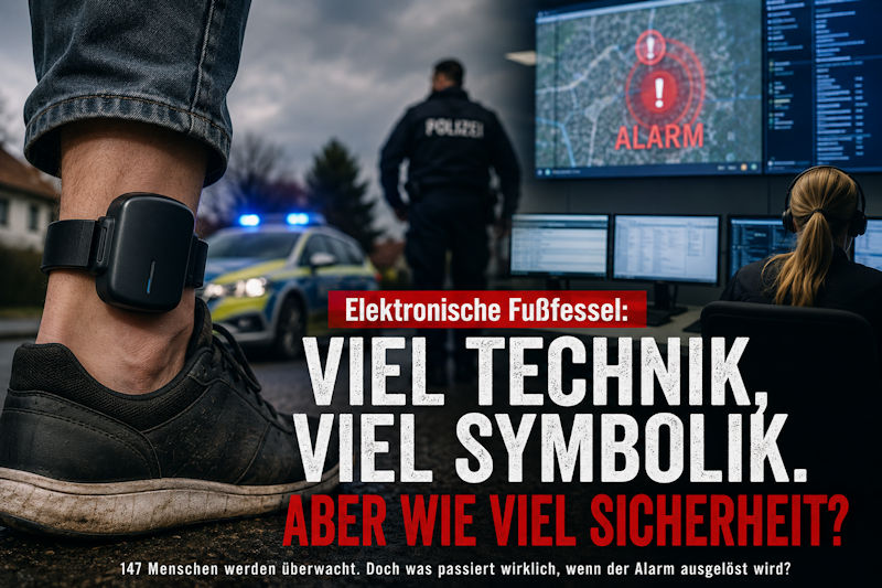 Elektronische Fußfessel: Viel Technik, viel Symbolik. Aber wie viel Sicherheit?