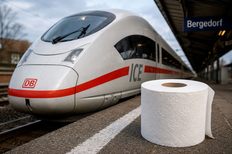 Deutsche Bahn präsentiert die Zukunft: Halt wegen Klopapier