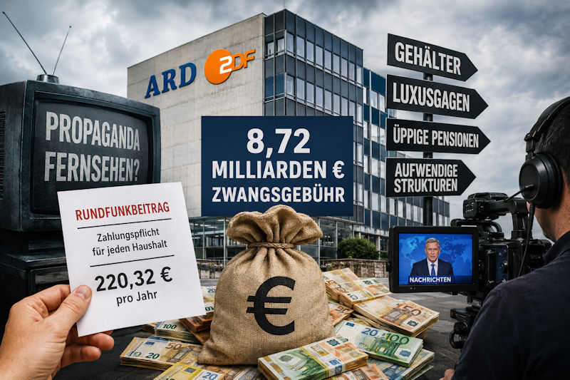 8,72 Milliarden Euro Zwangsbeitrag: Warum braucht nur der öffentlich-rechtliche Rundfunk dieses Geld?