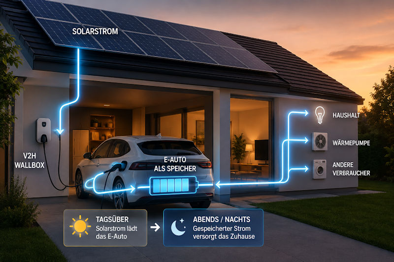 Das E-Auto wird zum Hausspeicher