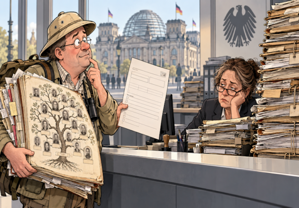 Ahnenbaum trifft Aktenstapel
