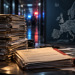 Aktenstapel im Schatten Europas
