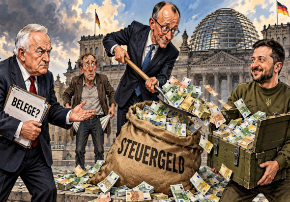 Belege_ Steuergeld und offene Kiste