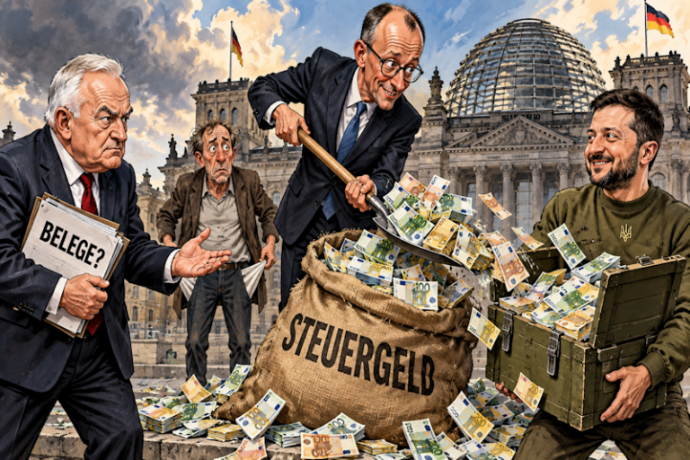 Belege_ Steuergeld und offene Kiste
