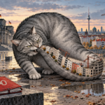 Die Katze beisst sich selbst in den Schwanz