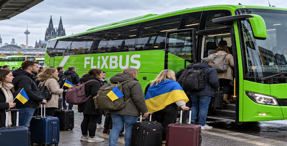 FlixBus am europäischen Busbahnhof