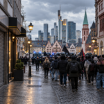 Frankfurter Altstadt, Polizei und Menschenmenge