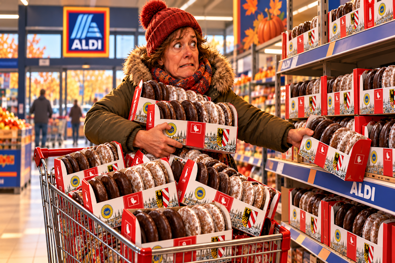 Großer Lebkuchen-Vorrat bei ALDI
