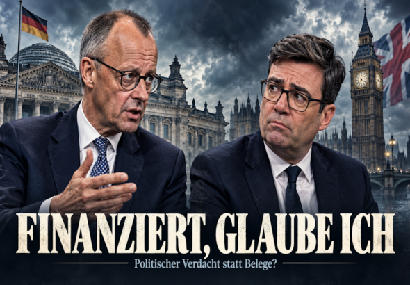 Merz und Burnham unter Sturmwolken