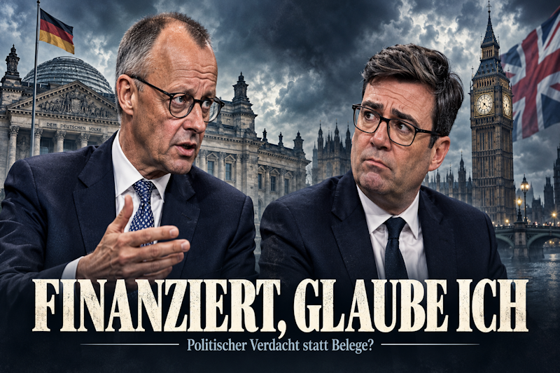 Merz und Burnham unter Sturmwolken