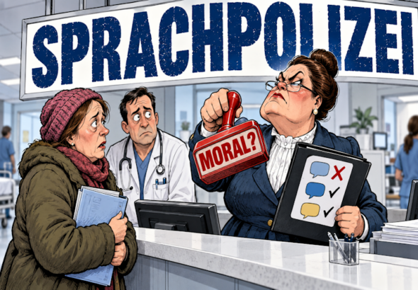 Sprachpolizei am Krankenhausschalter