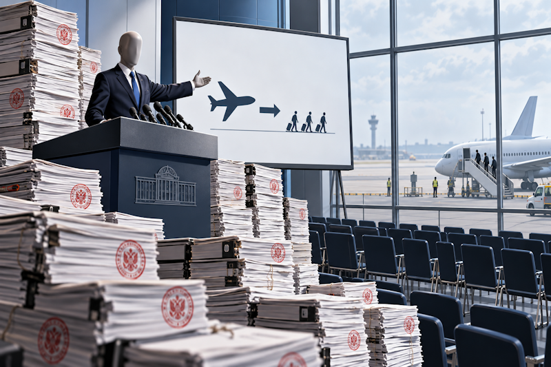 Viel Papier, wenig Abflug