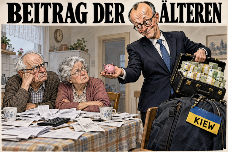 Winziges Sparschwein, praller Aktenkoffer